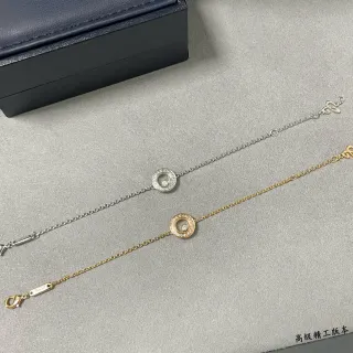 Van Cleef & Arpels Alhambra 金银旋转锁扣式图案 镶钻光环手链