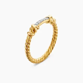 Van Cleef & Arpels Magic Alhambra Twisted Rope Knot Pavé Diamond Ring