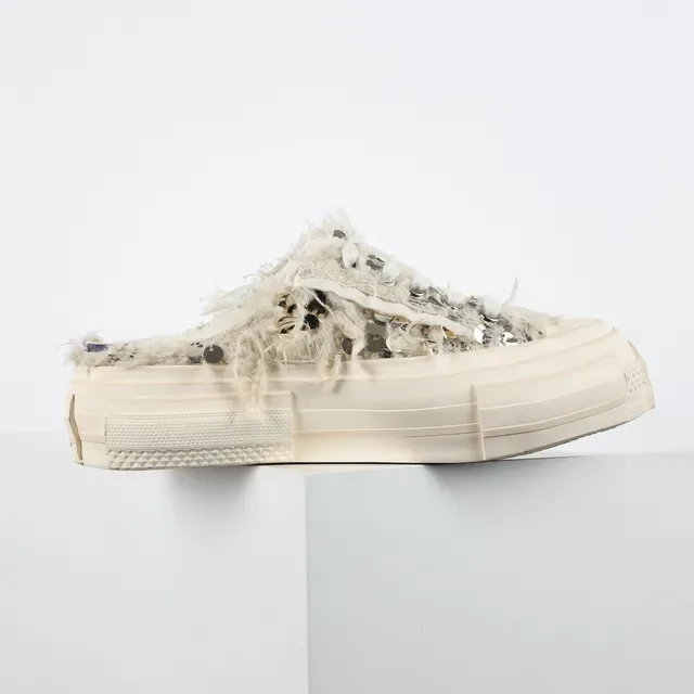 VEJA Beige Effiloché Textile Supérieur Œillets Métalliques Lifestyle Sneakers 7