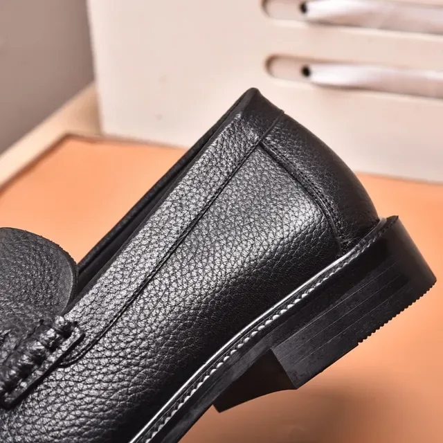 Versace Black Gold Pebbled Leather Medusa Head Hardware Loafer 3