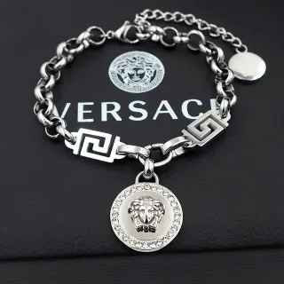 Versace Greca Odissea Medusa 水晶吊坠银手链