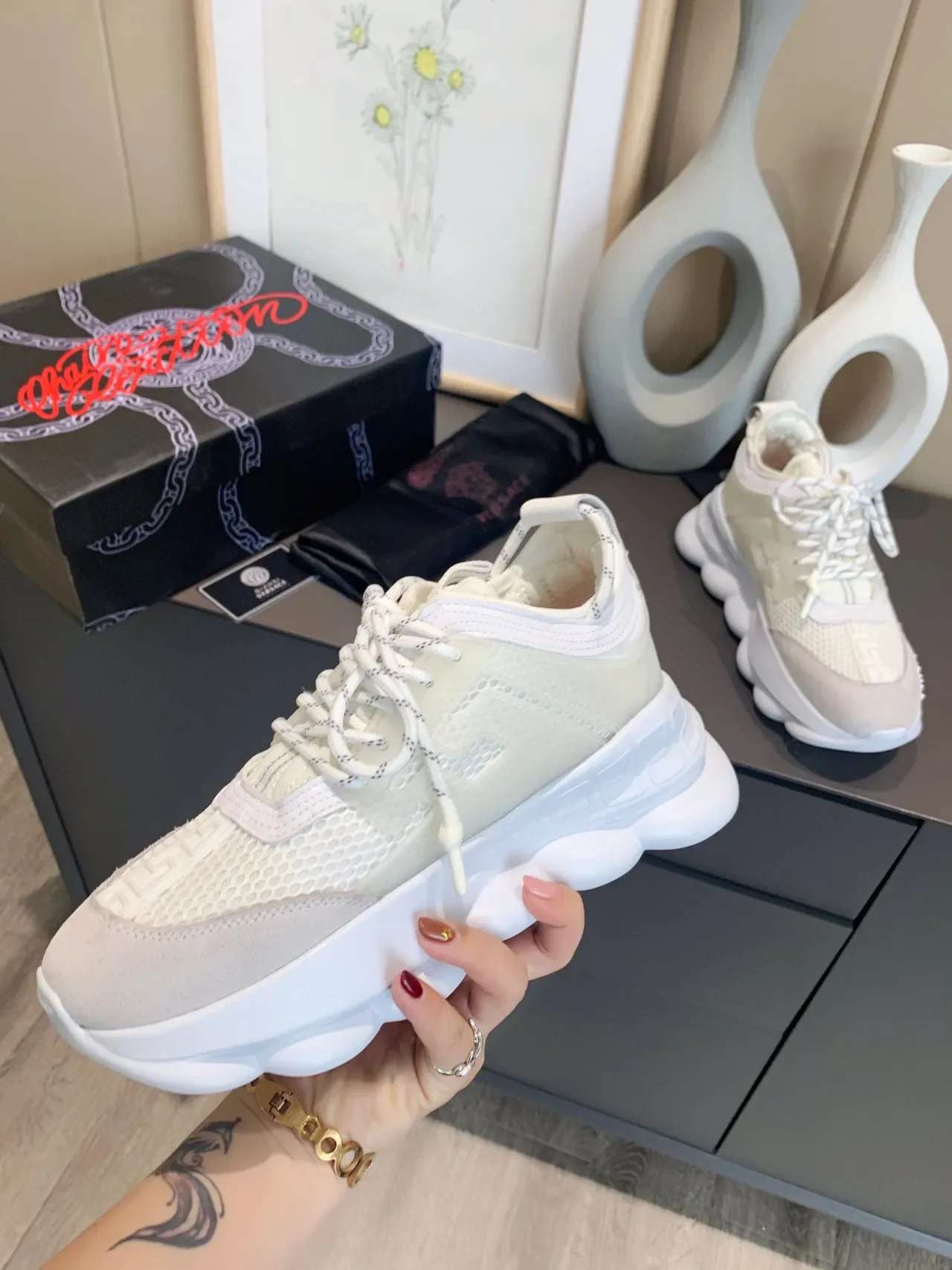 Versace Greca Odissea White Chunky Sneakers 4