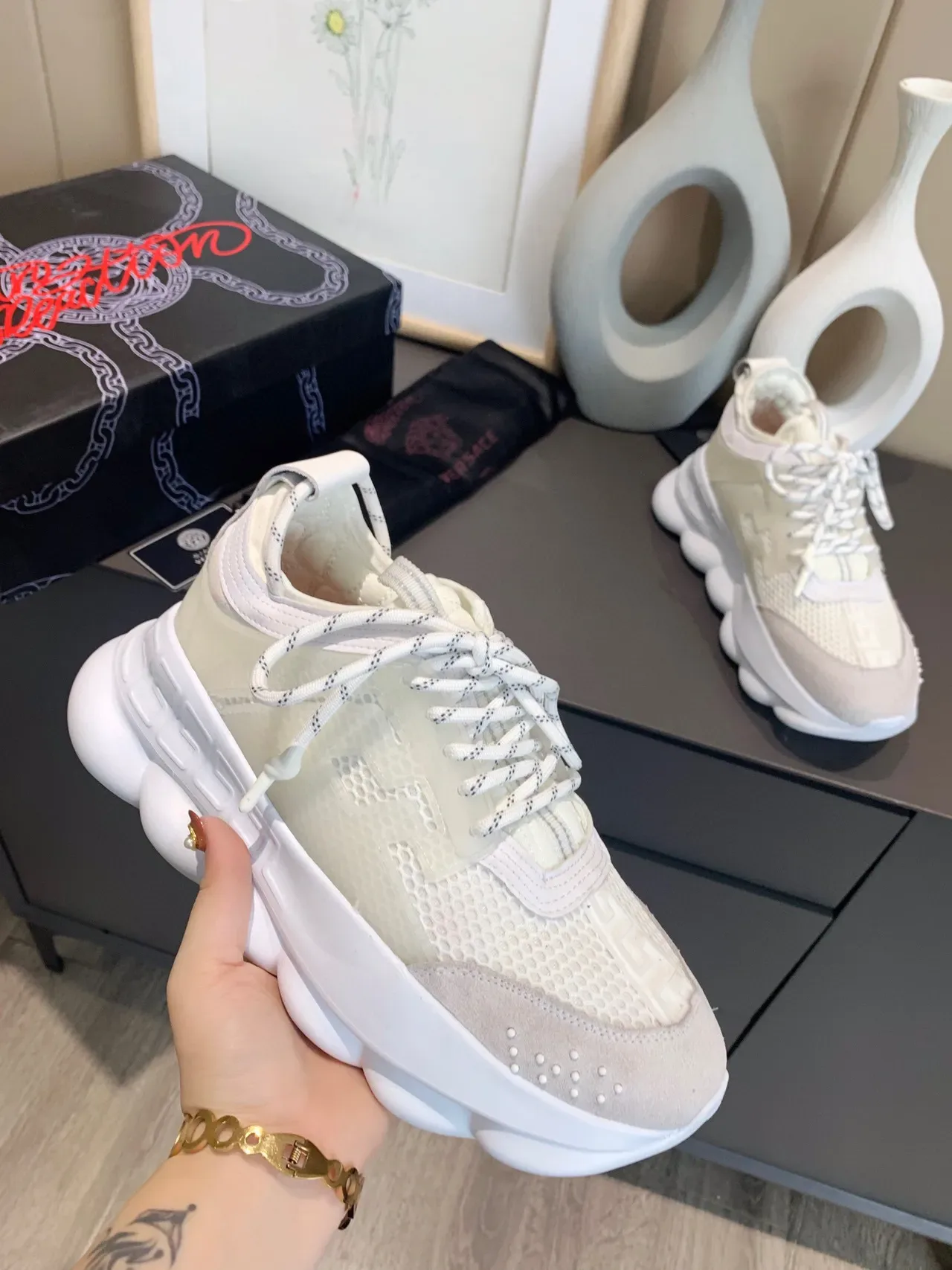 Versace Greca Odissea White Chunky Sneakers 6