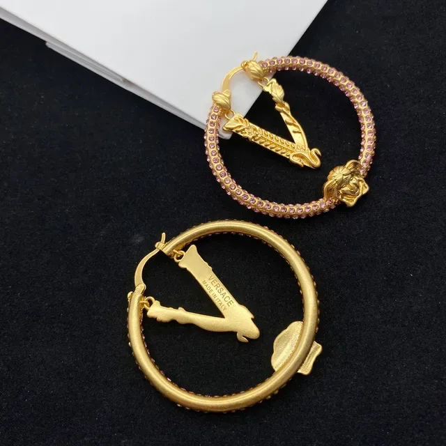 Versace Odissea Dourado Bege Medusa Head Aros com Contas 2