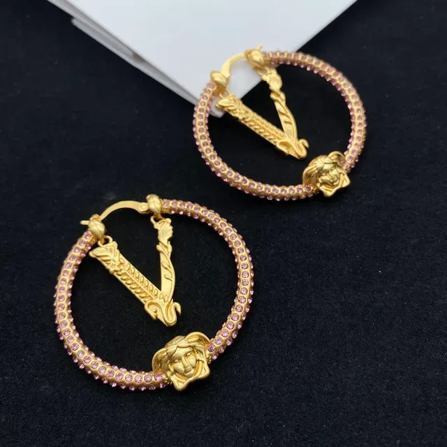 Versace Odissea Dourado Bege Medusa Head Aros com Contas 3