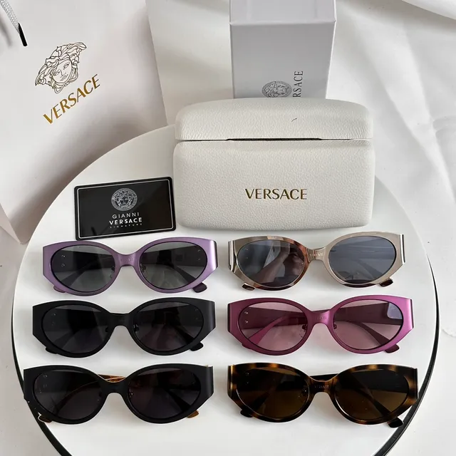 Versace Odissea Lunettes de Soleil en métal argent et or rose 3
