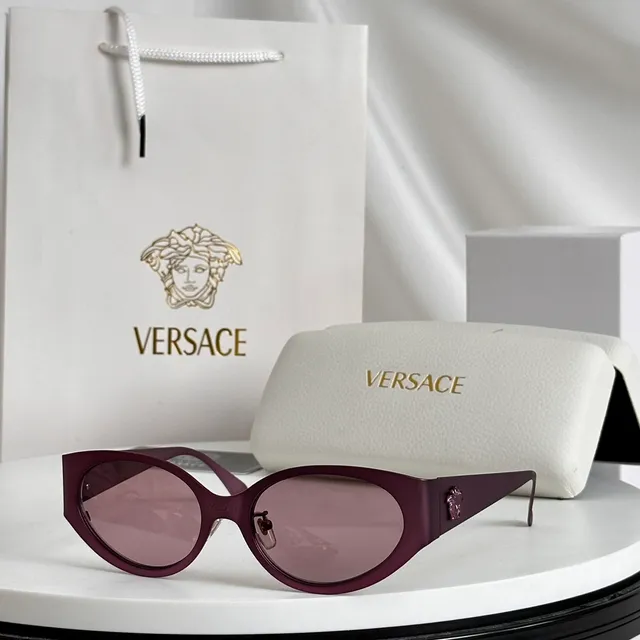 Versace Odissea Lunettes de Soleil en métal argent et or rose 5