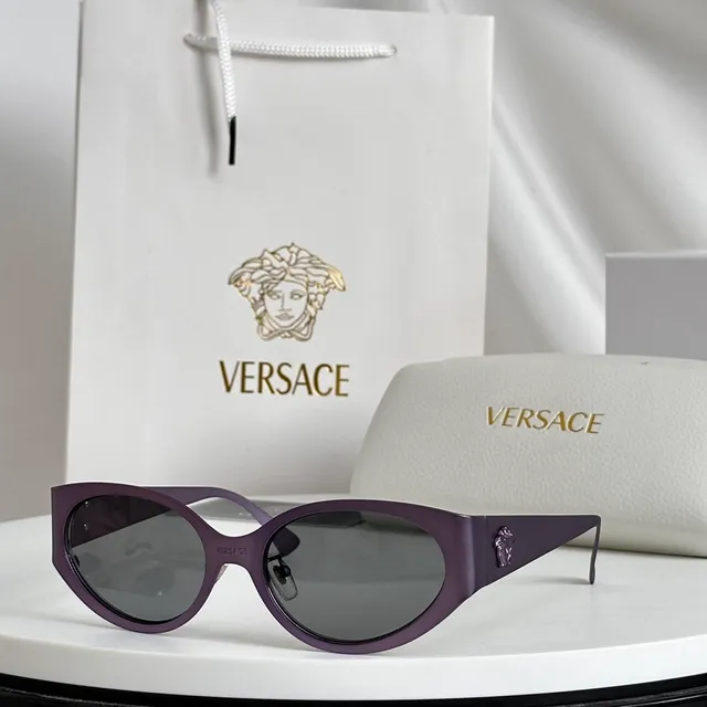 Versace Odissea Lunettes de Soleil en métal argent et or rose 7