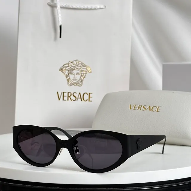 Versace Odissea Lunettes de Soleil en métal argent et or rose 9