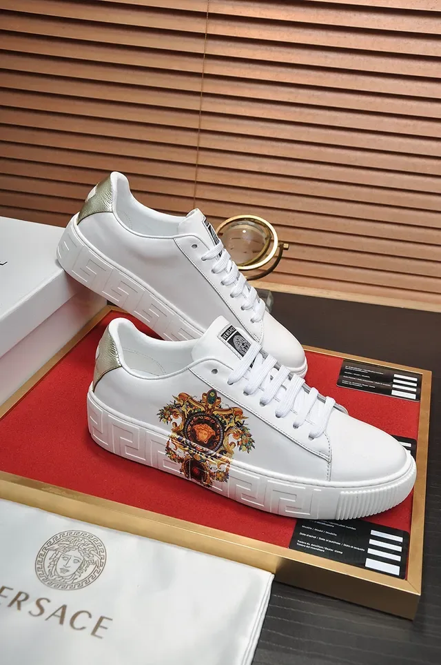Versace Odissea सफेद बारोक प्रिंट लाइफस्टाइल स्नीकर्स 5