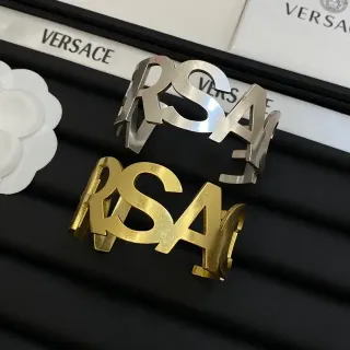 Versace RSA 镂空字母金银色手链