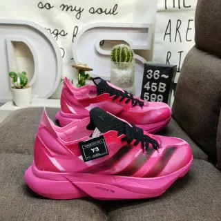 Y-3 Lightstrike Pro Pink and Black Running Shoes
