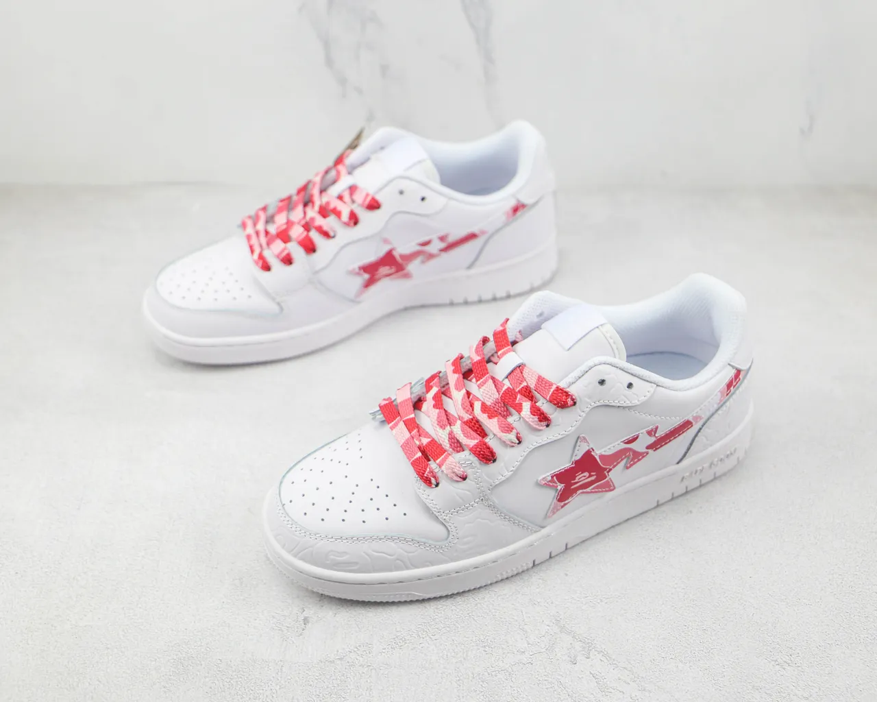 A Bathing Ape BAPE GOOSE blanco rosa estrella zapatillas lifestyle 4