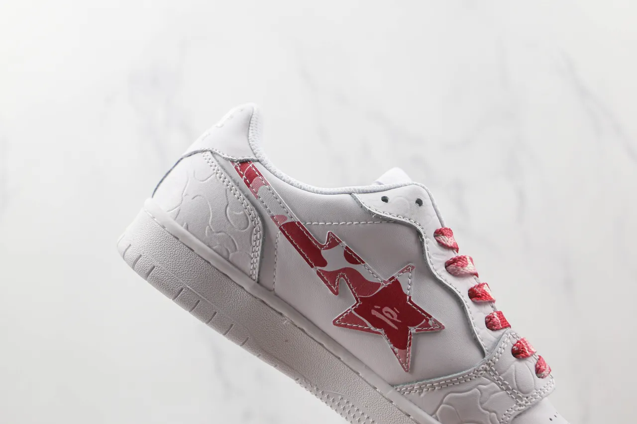 A Bathing Ape BAPE GOOSE blanco rosa estrella zapatillas lifestyle 5