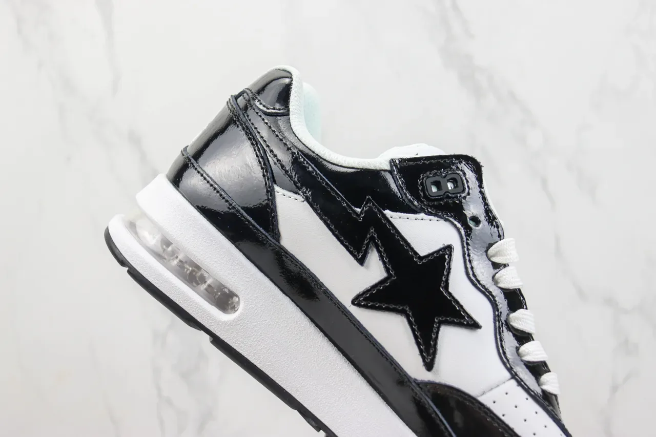 A Bathing Ape BAPE STA Air Black White أحذية رياضية أسلوب حياة 5