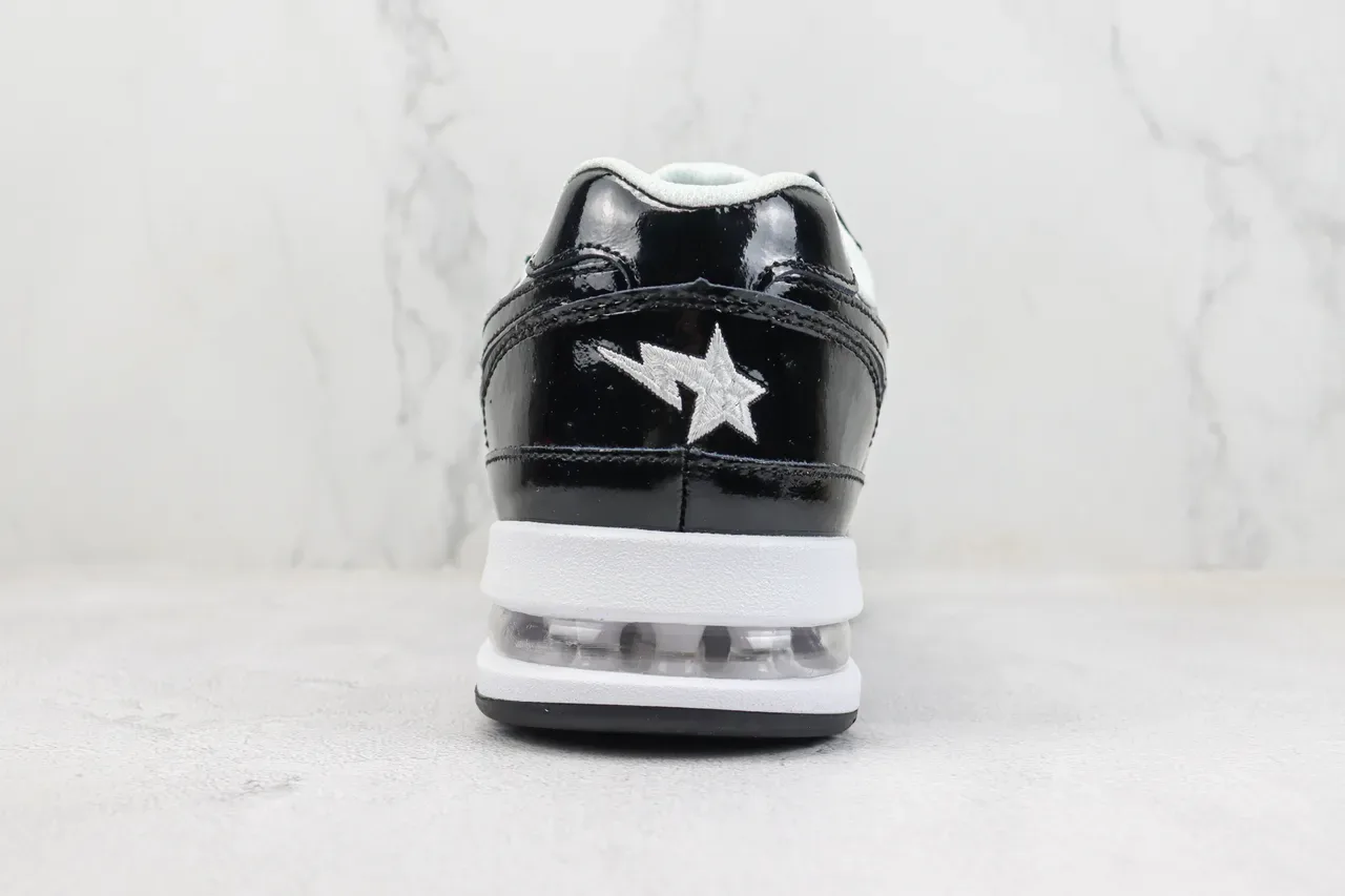 A Bathing Ape BAPE STA Air Black White أحذية رياضية أسلوب حياة 9