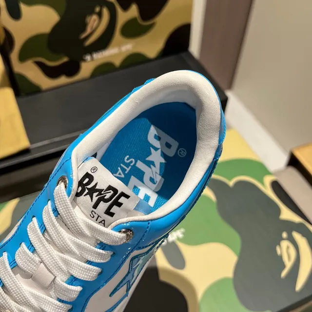 A Bathing Ape BAPE STA নীল এবং সাদা তারকা লোগো লাইফস্টাইল স্নিকার্স 2