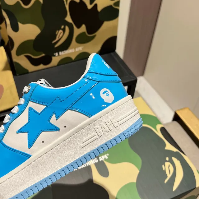 A Bathing Ape BAPE STA নীল এবং সাদা তারকা লোগো লাইফস্টাইল স্নিকার্স 3
