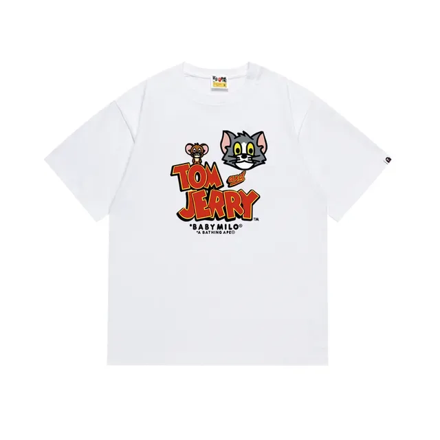 تي شيرت أسود بطبعة A Bathing Ape x Tom and Jerry Baby Milo 7