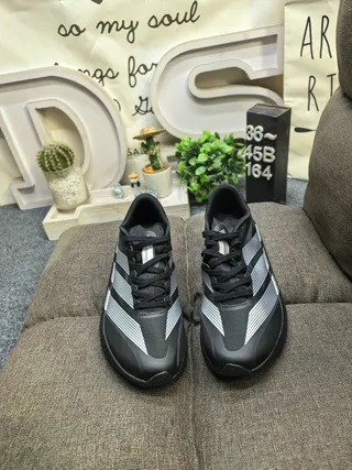 Adidas Adizero Evo SL 2 Off-White and Red Tênis de corrida 10