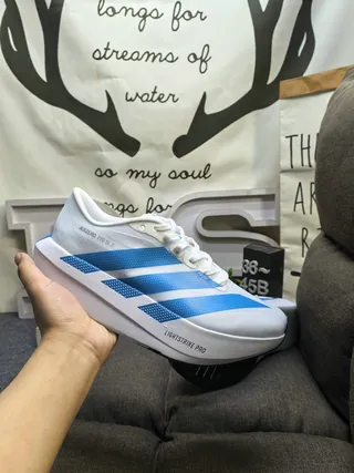 Adidas Adizero Evo SL 2 Off-White and Red Tênis de corrida 15