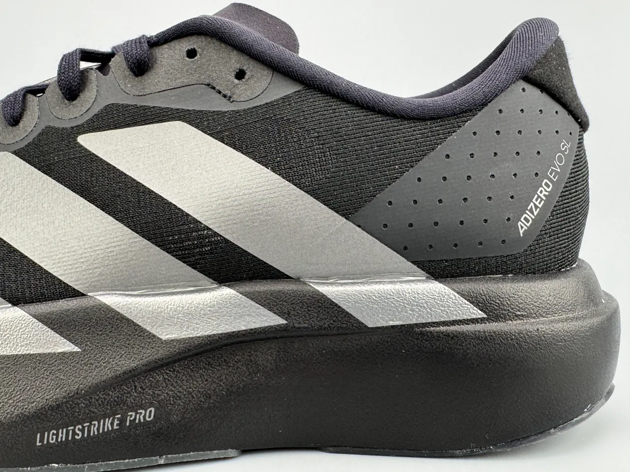 Adidas Adizero Evo SL Negro Metálico Plata Zapatillas de correr 5
