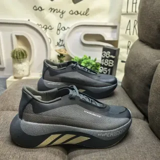 Adidas Black Gold Knit Upper Sculpted Midsole Lifestyle Sneakers