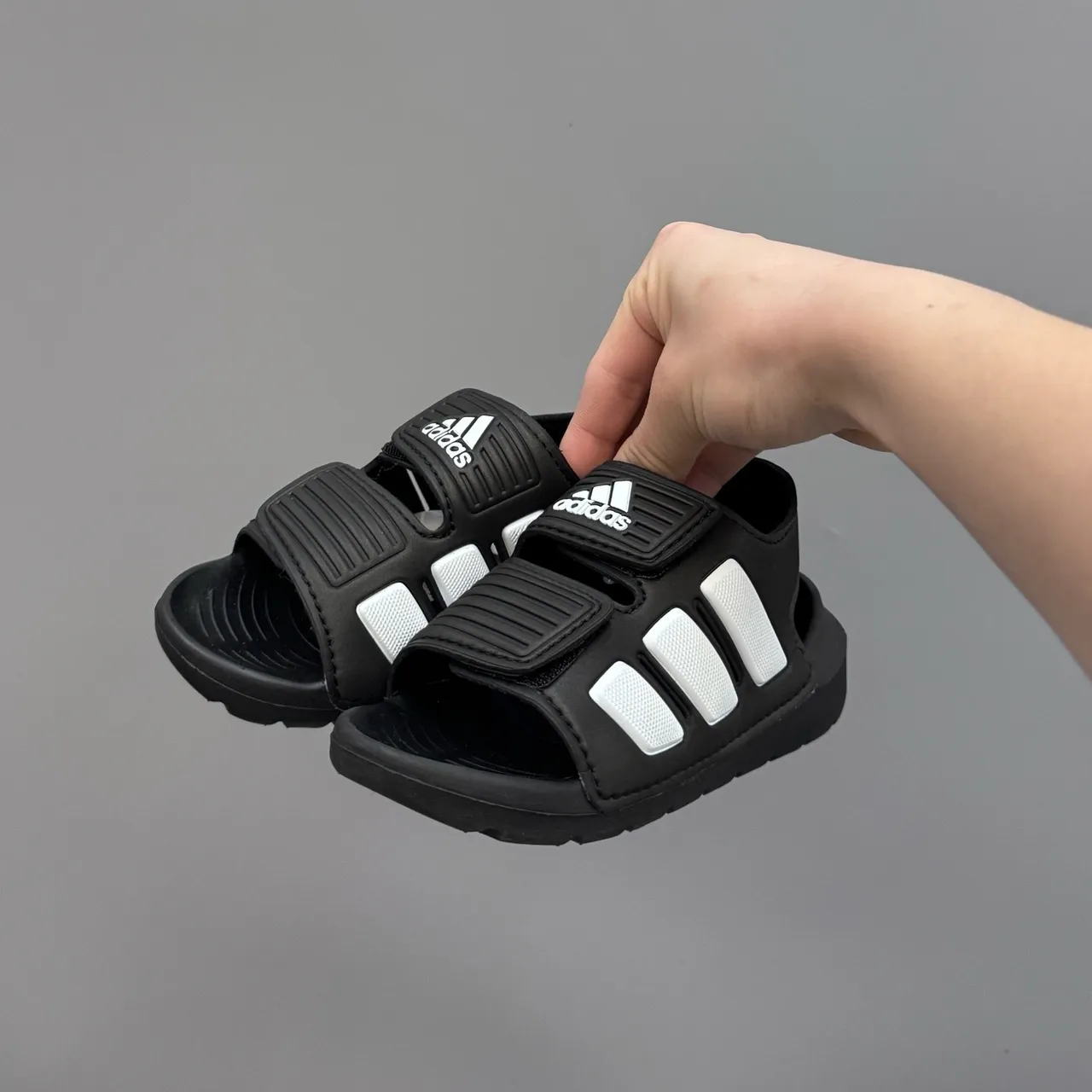 Adidas Blue White Dual-Strap Velcro Closure Camouflage-Print Upper Casual Sandals 19