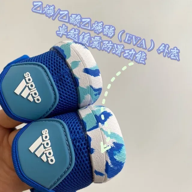Adidas Blue White Slip-On Elastic Strap Lifestyle Sneakers 6