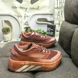 Adidas Brown White Platform Sole Mesh Upper Chunky Sneakers