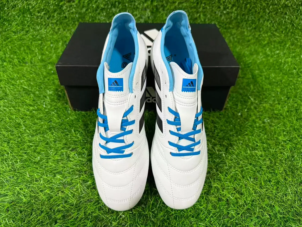 Adidas Copa Icon সাদা নীল কালো ফার্ম গ্রাউন্ড ফুটবল জুতো 5