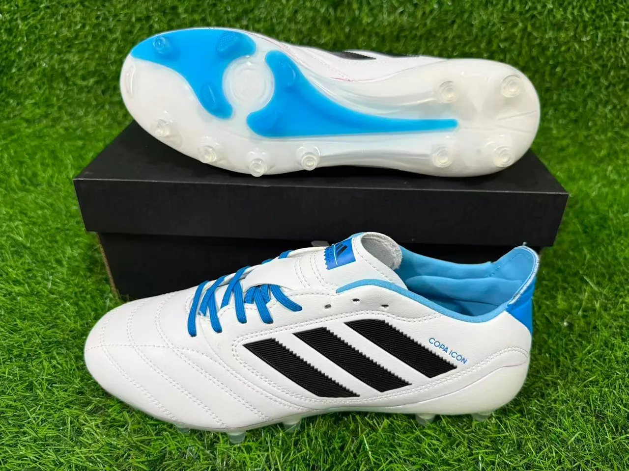 Adidas Copa Icon সাদা নীল কালো ফার্ম গ্রাউন্ড ফুটবল জুতো 6