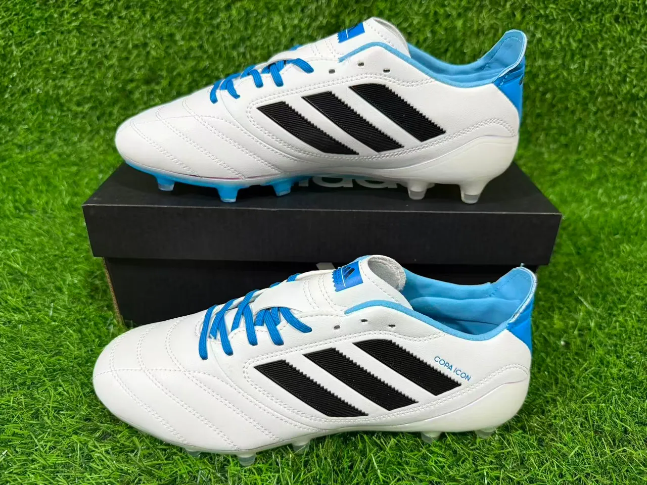 Adidas Copa Icon সাদা নীল কালো ফার্ম গ্রাউন্ড ফুটবল জুতো 7