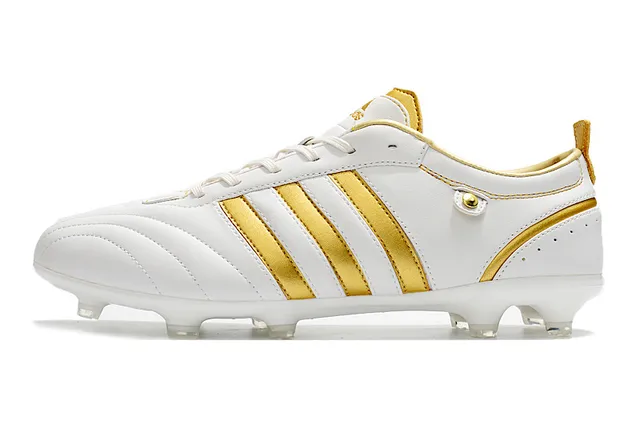أديداس Copa Mundial أسود أبيض ذهبي Firm-Ground أحذية كرة القدم 10
