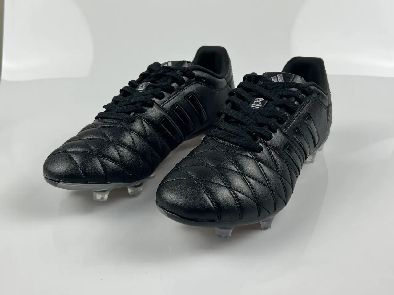 Adidas Copa Pure Black Quilted Leather Firm-Ground Soccer Shoes 3