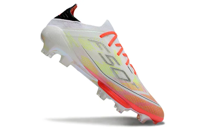 Adidas F50 Lightstrike Pro Branco Laranja Rosa Sapatos de futebol para terreno firme 2