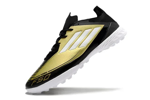 Adidas F50 Messi গোল্ড ব্ল্যাক টার্ফ ফুটবল জুতো 3