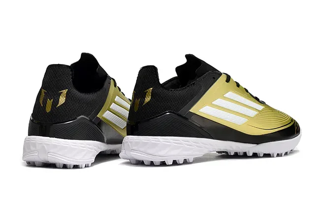 Adidas F50 Messi গোল্ড ব্ল্যাক টার্ফ ফুটবল জুতো 5