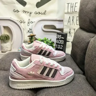 Adidas Forum Low أحذية رياضية نمط حياة وردي غباري أسود