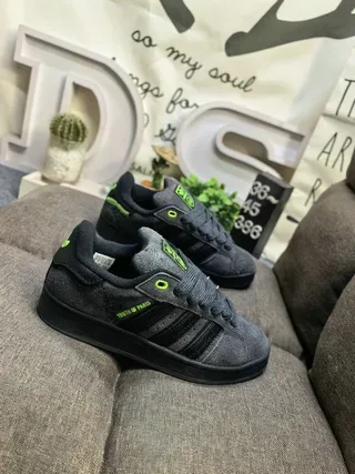 Adidas Gray Green Low-Top Textured Charcoal Upper Lifestyle Sneakers 9