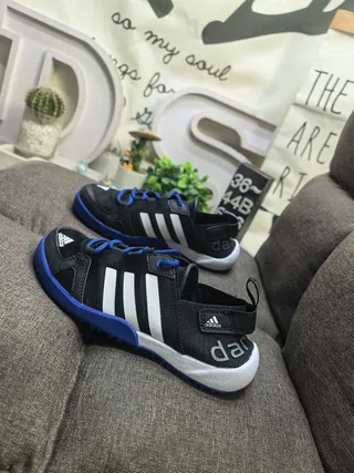 Adidas ধূসর কমলা লেস-আপ ওপেন-টো মেশ উপরের ক্যাজুয়াল স্যান্ডেল 7