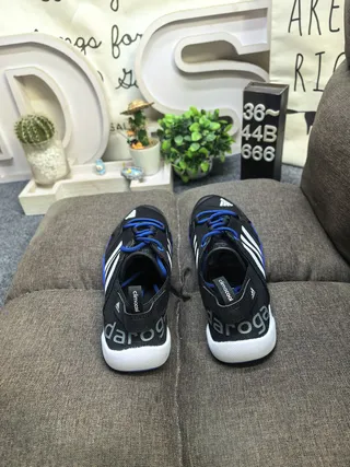 Adidas ধূসর কমলা লেস-আপ ওপেন-টো মেশ উপরের ক্যাজুয়াল স্যান্ডেল 8