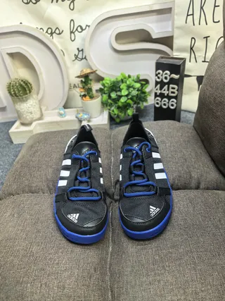 Adidas ধূসর কমলা লেস-আপ ওপেন-টো মেশ উপরের ক্যাজুয়াল স্যান্ডেল 10