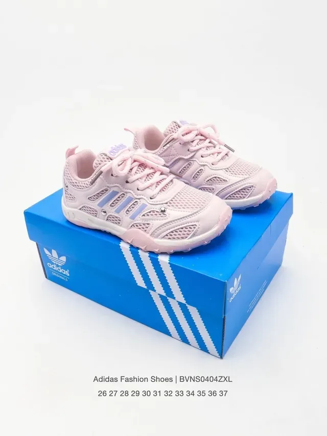 Adidas 灰粉 网面鞋面 三道杠覆层 生活方式运动鞋 6