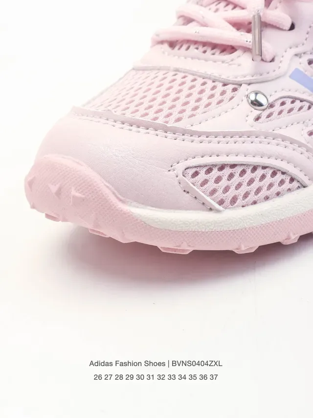 Adidas 灰粉 网面鞋面 三道杠覆层 生活方式运动鞋 7