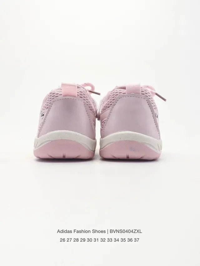 Adidas 灰粉 网面鞋面 三道杠覆层 生活方式运动鞋 9