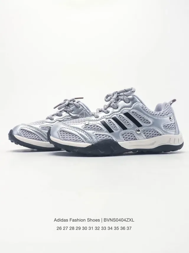 Adidas 灰粉 网面鞋面 三道杠覆层 生活方式运动鞋 21