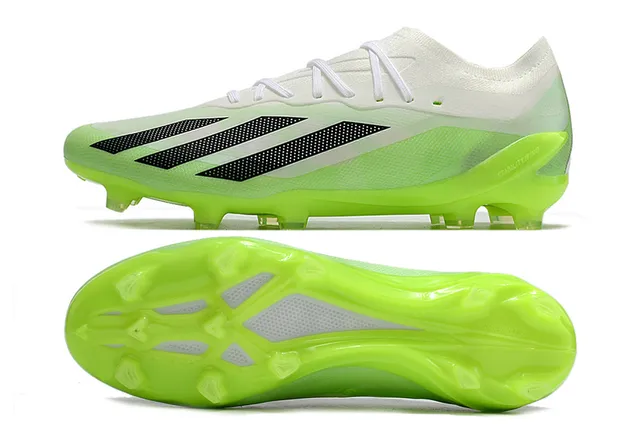 Adidas أحذية كرة القدم أخضر أبيض منخفضة القطعة فوقية اصطناعية نيون ليم كعب خارجي أرض صلبة 6