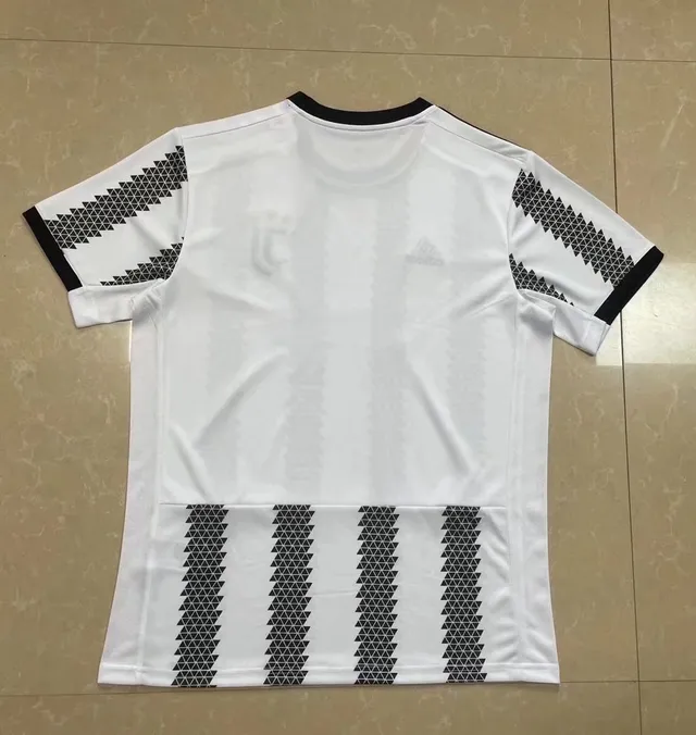 Adidas Juventus 2020–21 Home White Black Geometric Striped Jersey 3