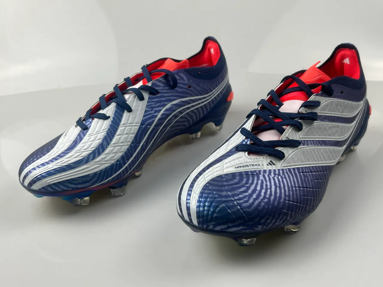 Adidas Nanostrike+ নেভি ব্লু সিলভার লাল ফার্ম গ্রাউন্ড ফুটবল জুতো 2